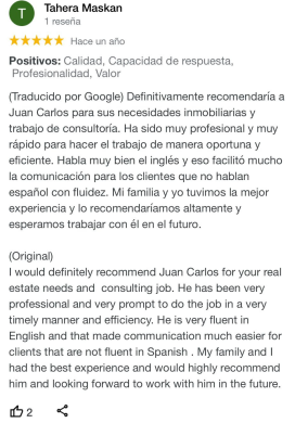 Tahera Maskan review | JC Pimentel Real Estate